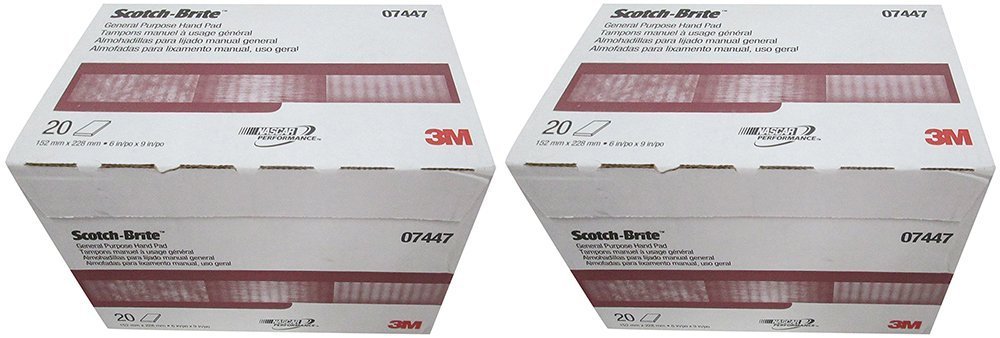 Almohadilla De Mano 3m Scotch-brite, Color Granate, Uso General, Paquete De 40 - Venta Internacional. $1,362