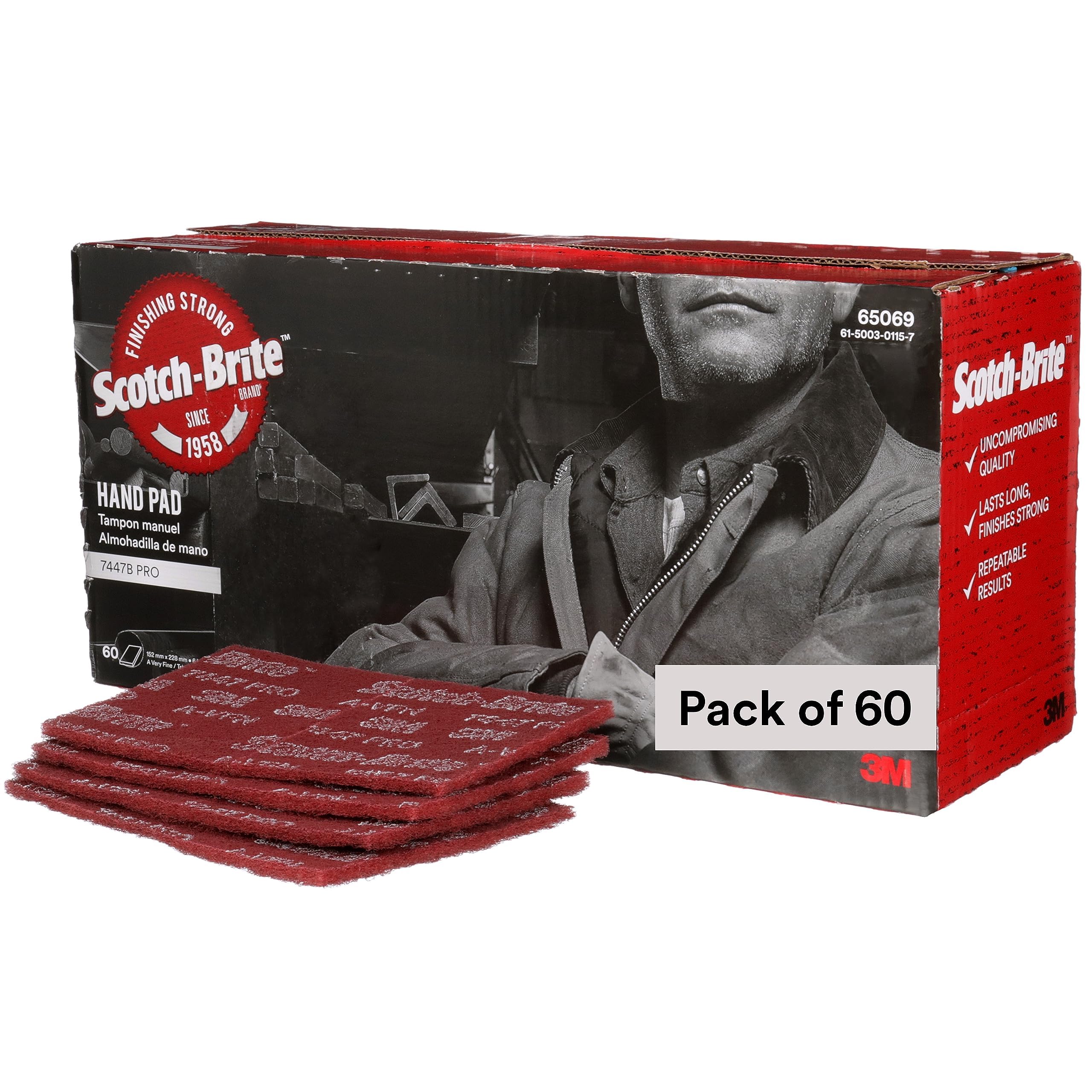 Foto 1 | Almohadilla De Mano 3m Scotch-brite General Purpose 7447b, Muy Fina - Venta Internacional.