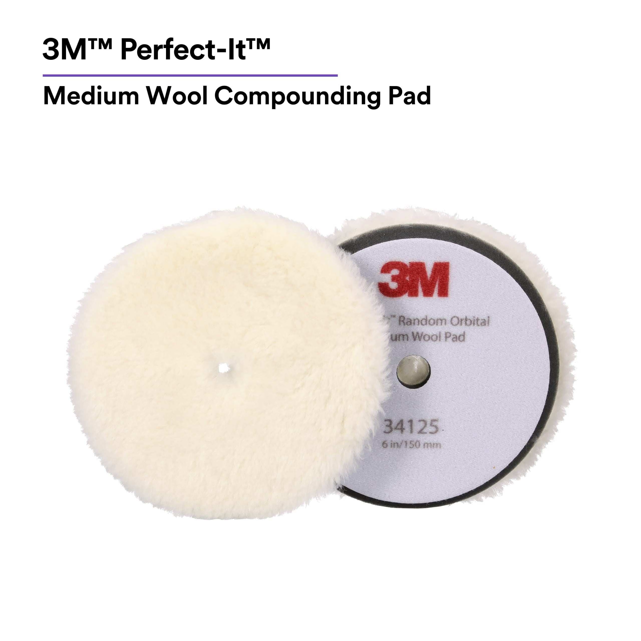 Foto 3 pulgar | Compounding Pad 3m Perfect-it Random Orbital Medium Wool 150 - Venta Internacional.