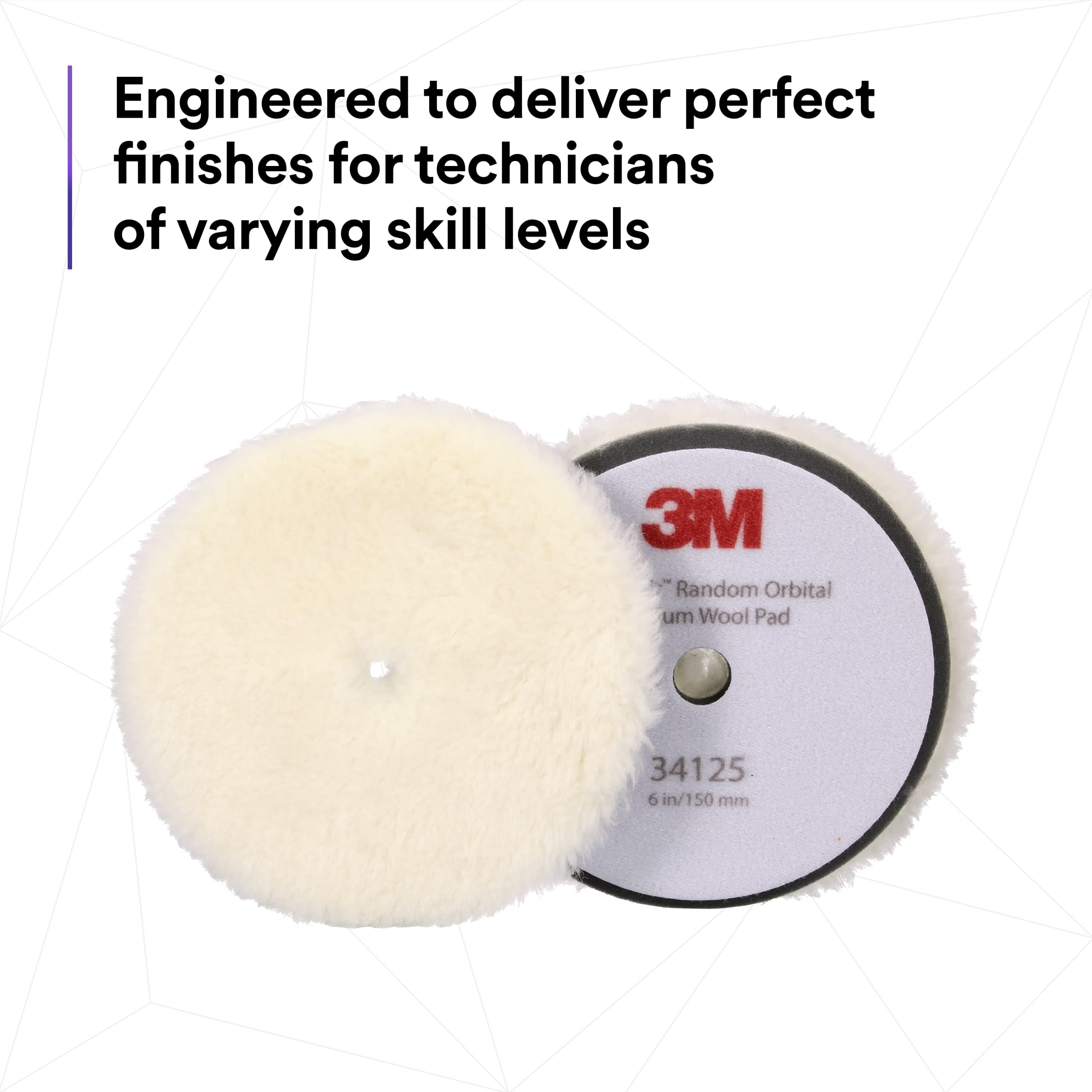 Foto 6 | Compounding Pad 3m Perfect-it Random Orbital Medium Wool 150 - Venta Internacional.