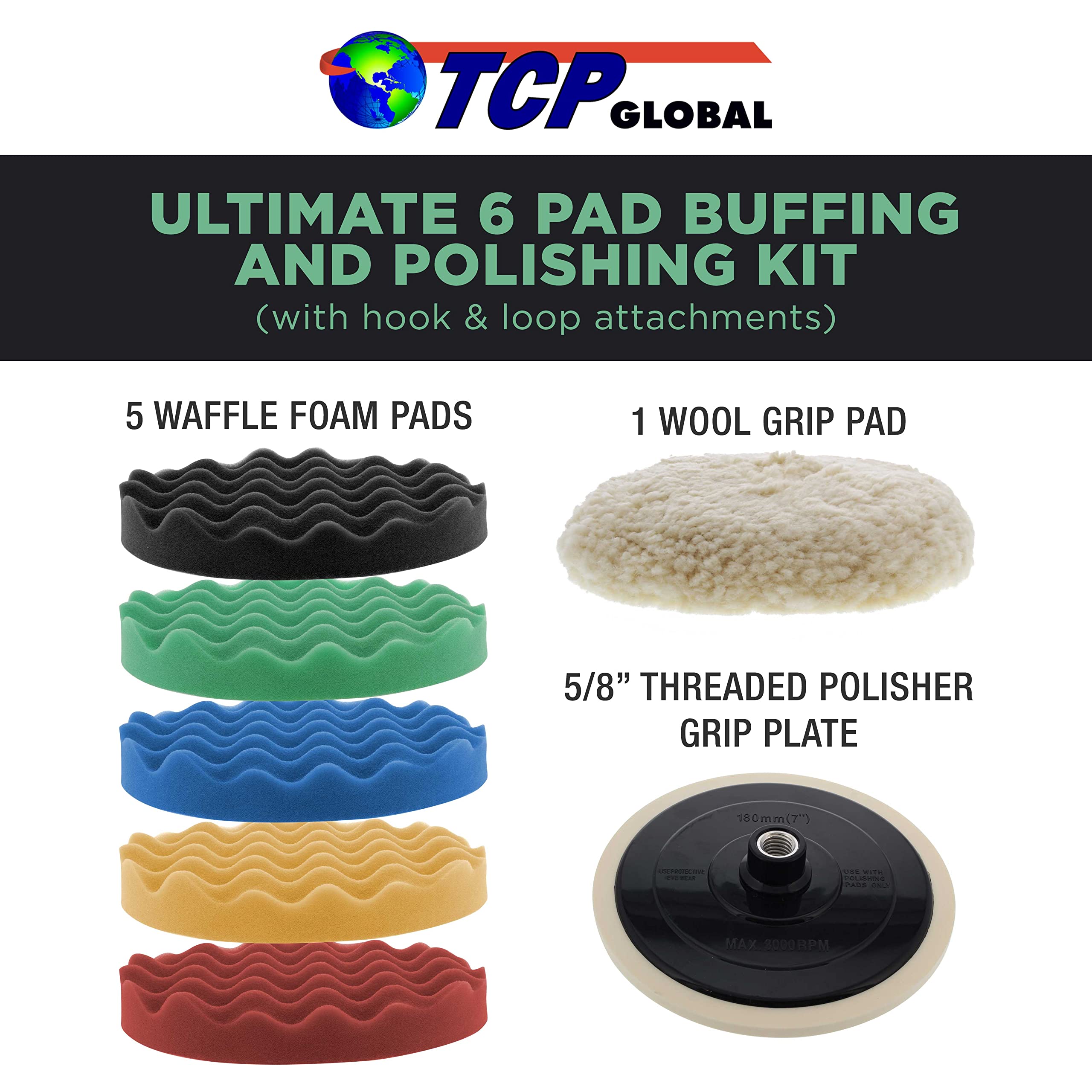Foto 3 pulgar | Kit De Pulido Y Pulido Tcp Global Ultimate 6 Pad - Venta Internacional.