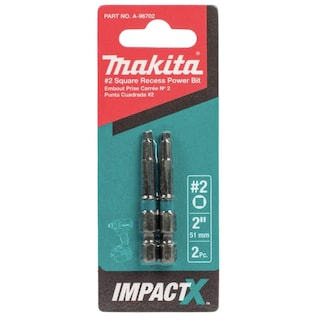 Foto 3 | Power Bit Makita A-96702 Impactx 2, Hueco Cuadrado De 5 Cm, Paquete De 2 - Venta Internacional.