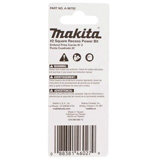 Foto 4 | Power Bit Makita A-96702 Impactx 2, Hueco Cuadrado De 5 Cm, Paquete De 2 - Venta Internacional.