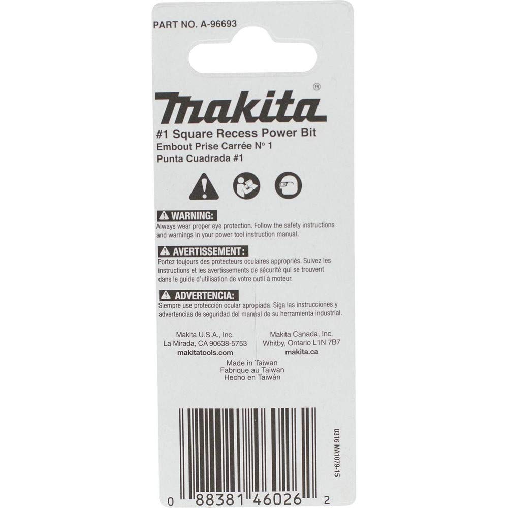 Foto 5 pulgar | Power Bit Makita A-96693 Impactx, 1 Hueco Cuadrado, Paquete De 2 - Venta Internacional.