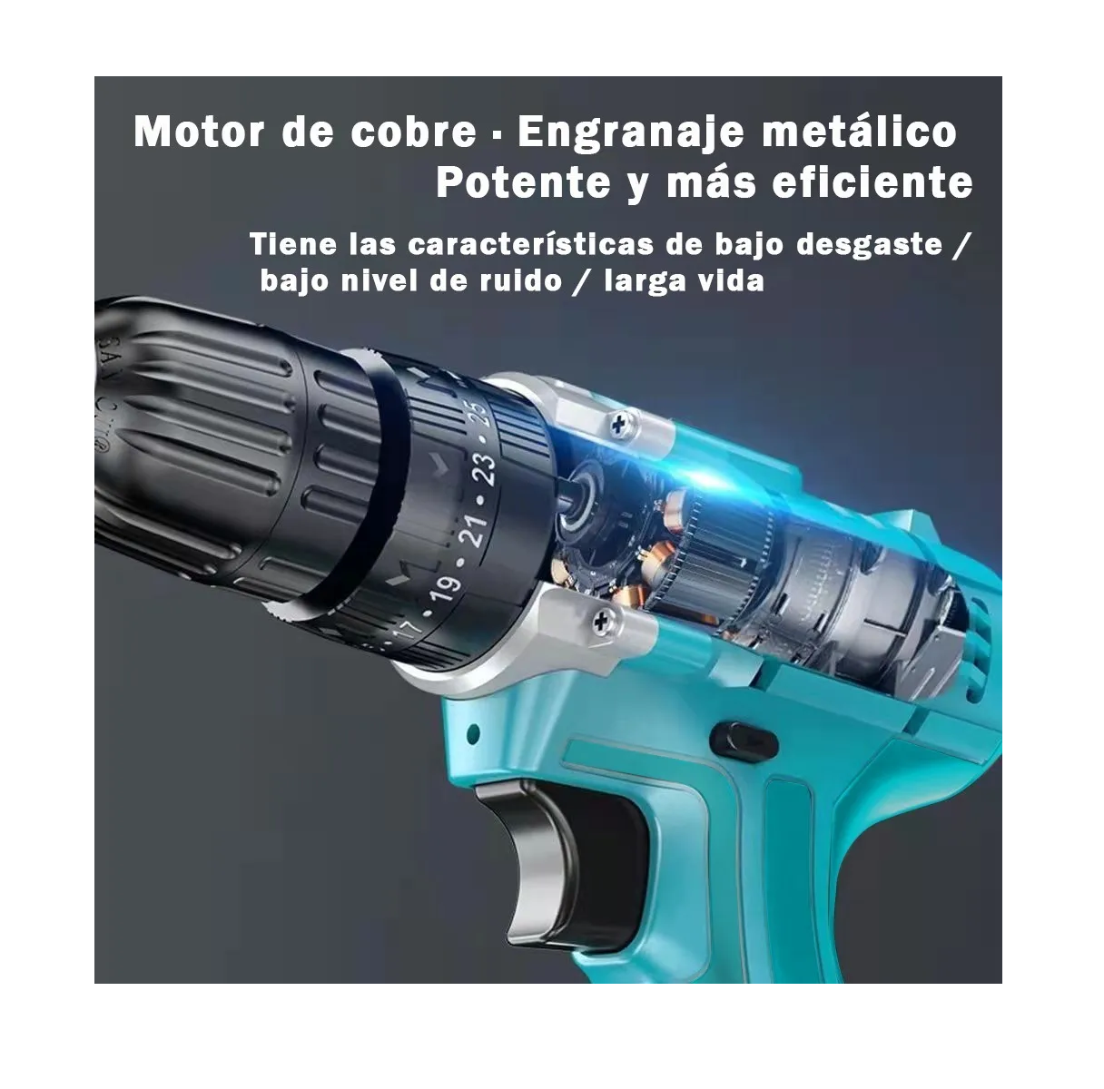 Foto 3 | Taladro Atornillador Eo Safe Imports ESI-2815 color Azul de Alto Impacto