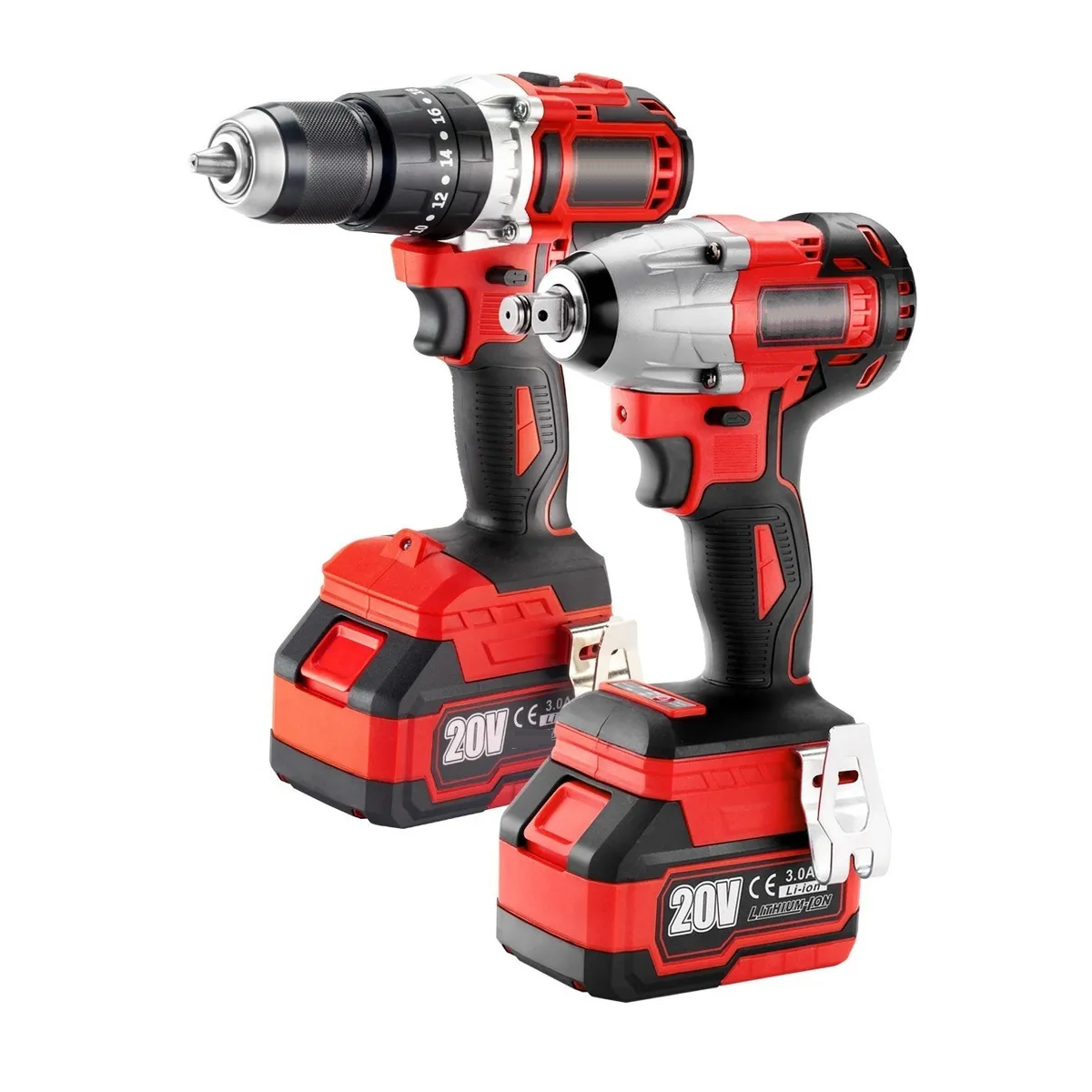 Foto 1 | Kit de Llave De Impacto Eo Safe Imports Esi-2827 color Rojo más Rotomartillo sin Escobilla 31 PZAS