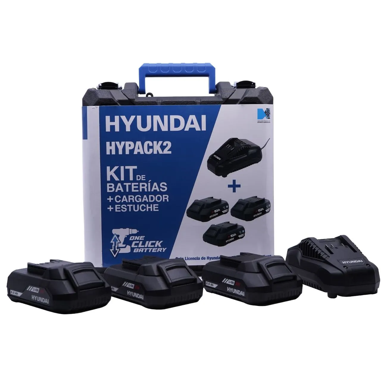 Foto 2 pulgar | Kit 3 Baterías 2.0 Mah / 1 Cargador Hyundai P/herramienta 20v - Hypack2