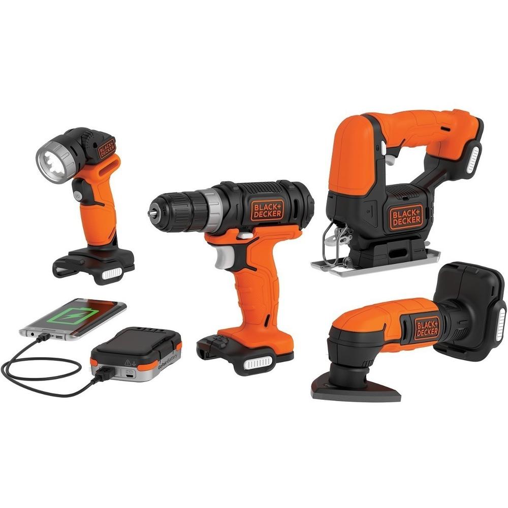 Foto 2 pulgar | Kit Gopack 4 Herramientas Inalambricas 12v Black+decker