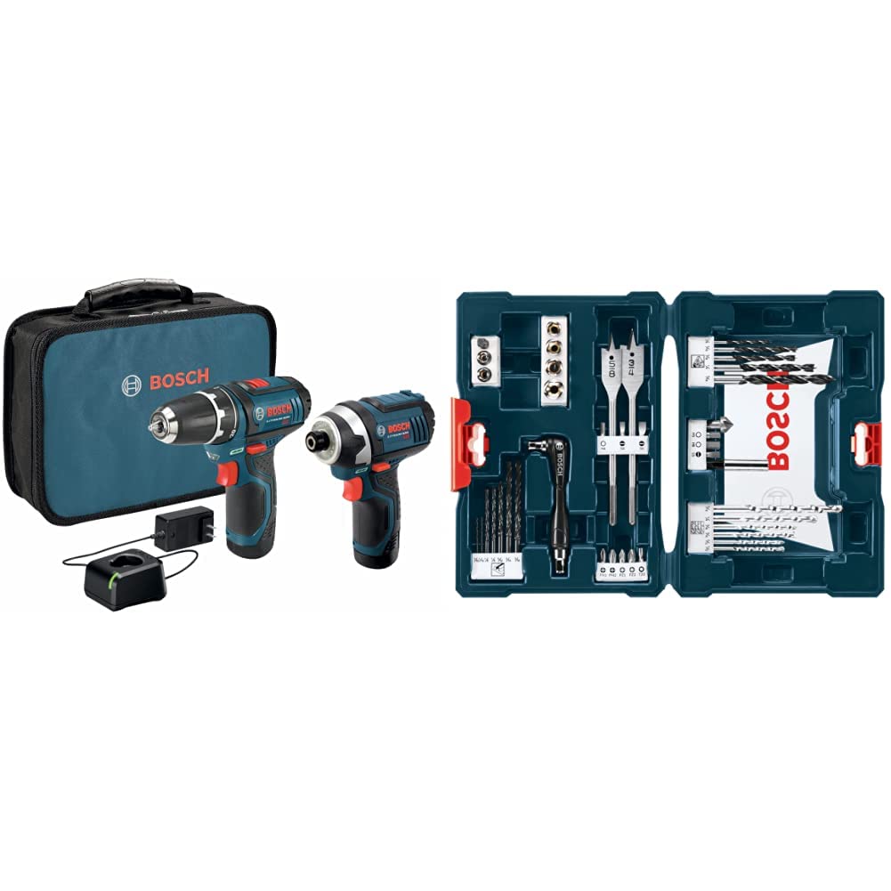 Foto 2 pulgar | Kit Combinado De Taladro/destornillador Inalámbrico Y Destornillador De Impacto 12v Bosch - Venta Internacional.