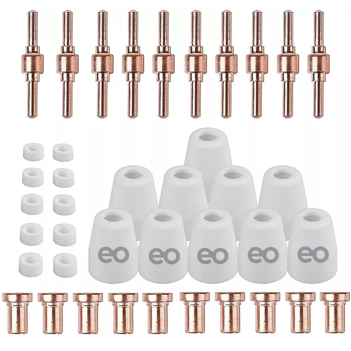 Kit 40 Pedazos De Air Plasma Antorcha De Corte Consumibles Eo Safe Imports Esi-6726-1 Multicolor