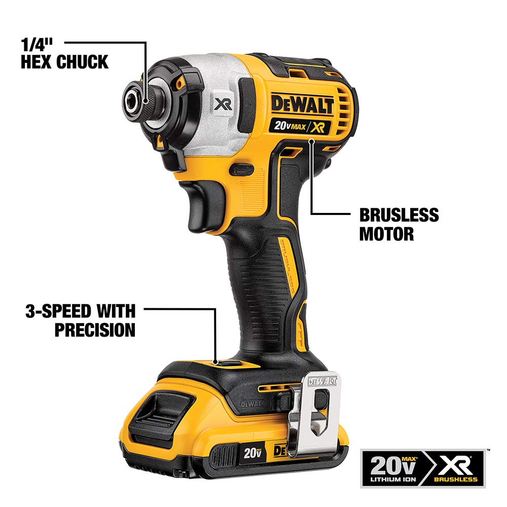 Foto 4 pulgar | Kit Combinado De Taladro Inalámbrico Dewalt 20v Max Xr Dck299d1w1 - Venta Internacional.