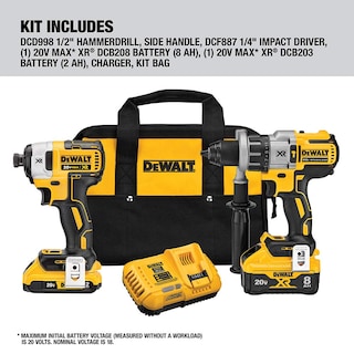 Foto 5 | Kit Combinado De Taladro Inalámbrico Dewalt 20v Max Xr Dck299d1w1 - Venta Internacional.