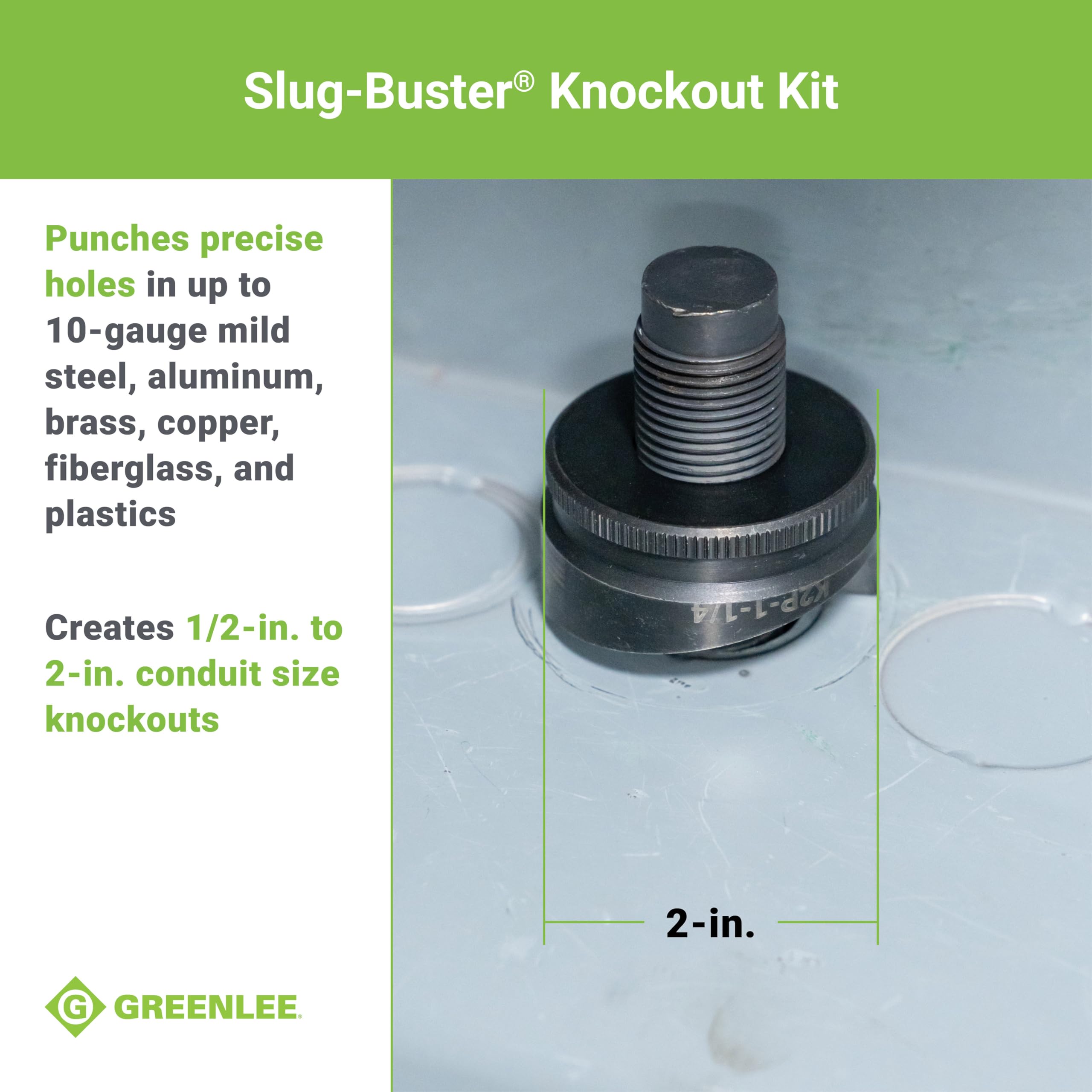 Foto 5 pulgar | Kit Knockout Punch Greenlee 7238sb Slug-buster Con Llave - Venta Internacional.