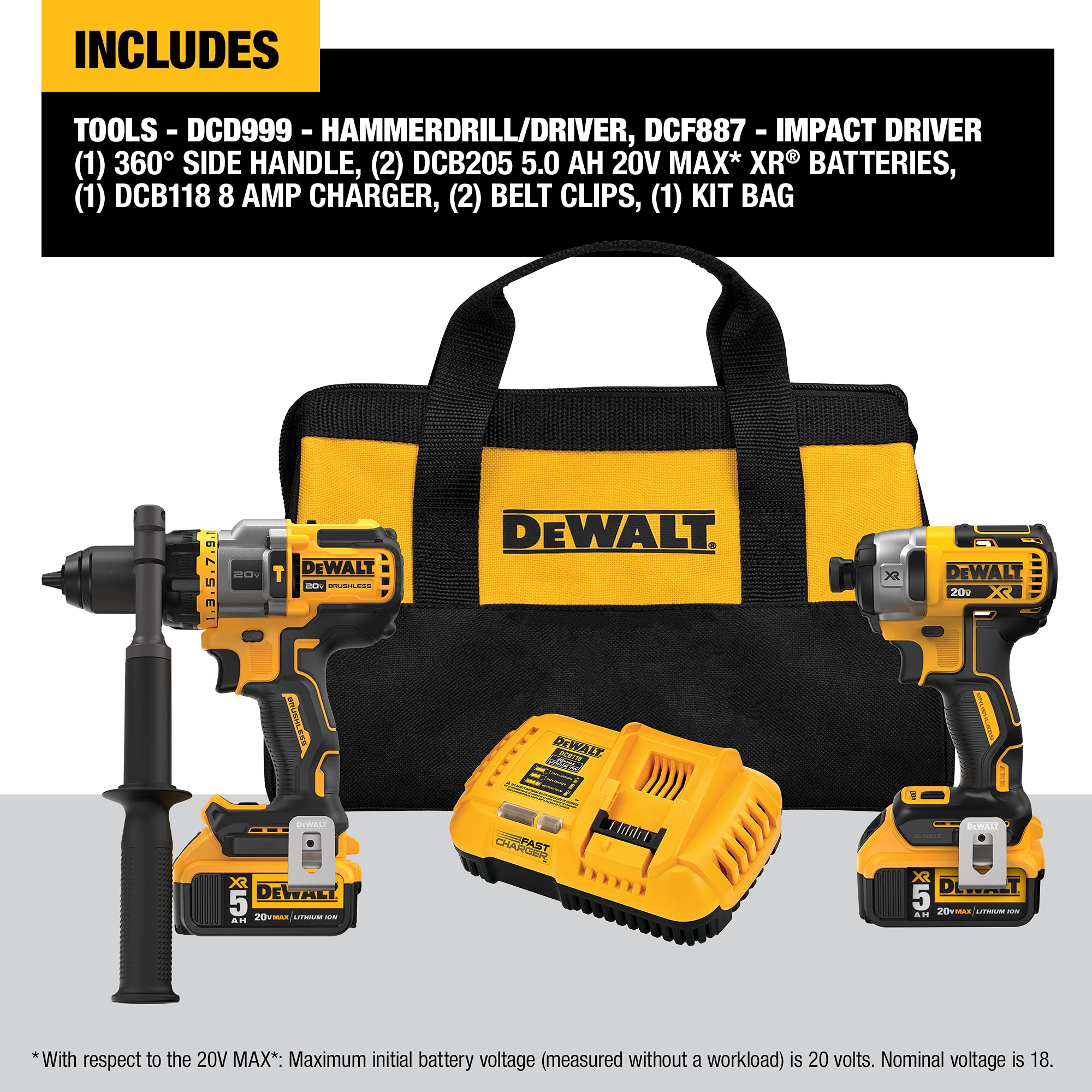 Foto 3 pulgar | Kit Dewalt Flexvolt Advantage 20 v con Taladro Percutor y Destornillador- Venta Internacional