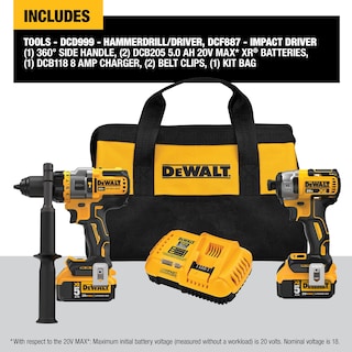 Foto 2 | Kit Dewalt Flexvolt Advantage 20 v con Taladro Percutor y Destornillador- Venta Internacional