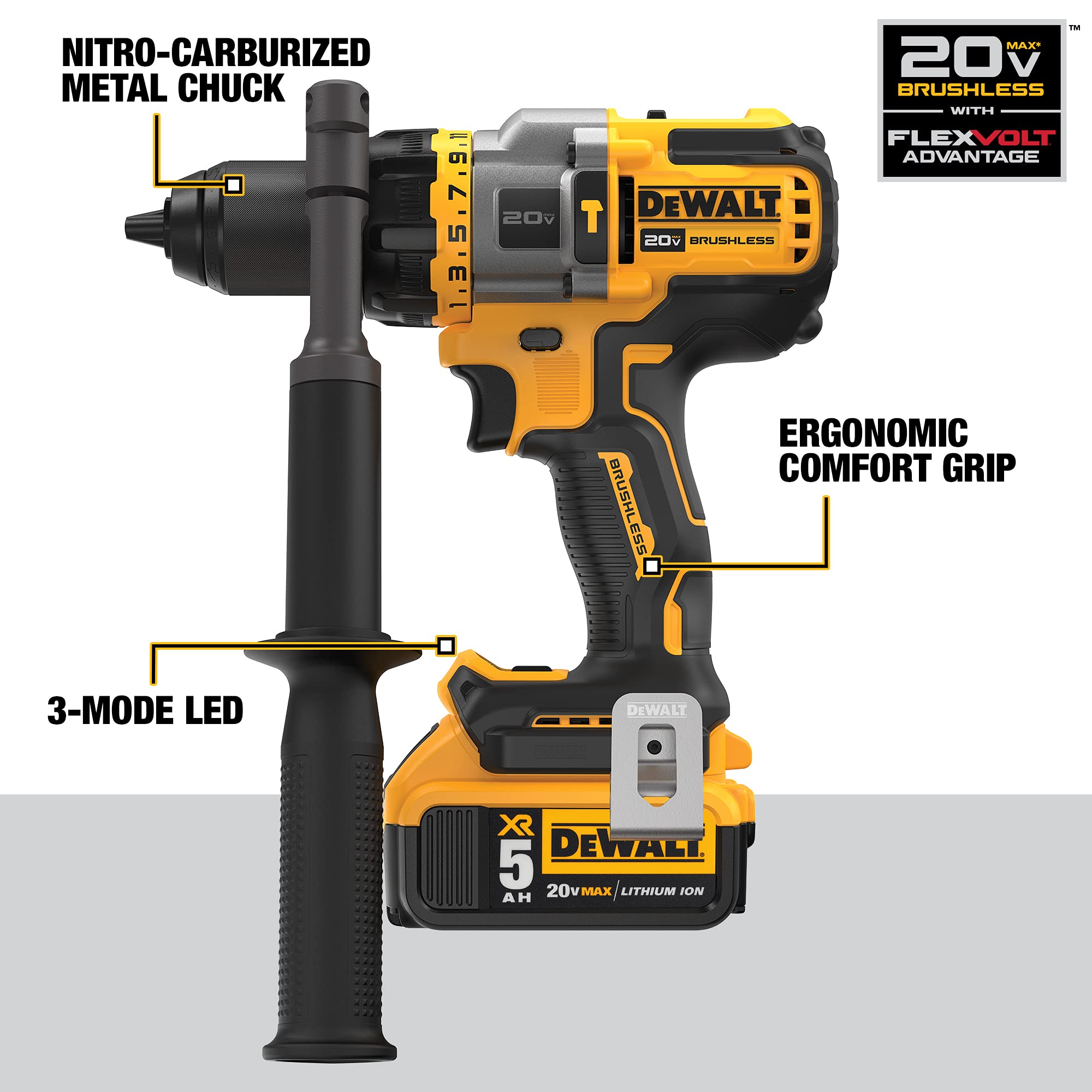Foto 4 pulgar | Kit Dewalt Flexvolt Advantage 20 v con Taladro Percutor y Destornillador- Venta Internacional