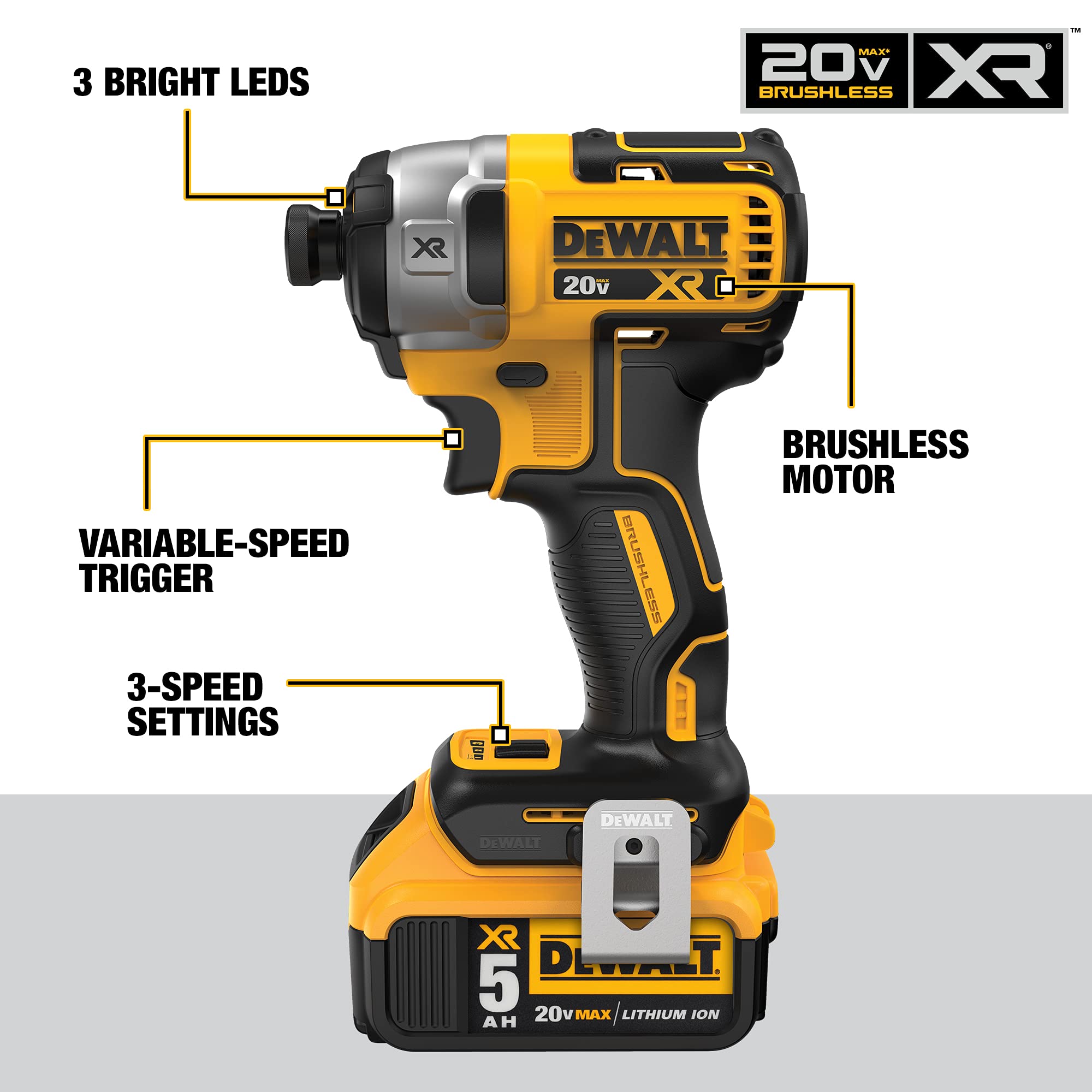 Foto 5 pulgar | Kit Dewalt Flexvolt Advantage 20 v con Taladro Percutor y Destornillador- Venta Internacional