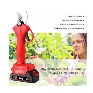 Foto 3 | Podadora Eléctricas Tijeras Inalámbrica Con 2 Baterías 25mm, Belug Color Rojo