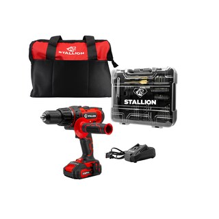 Foto 1 | Kit Taladro Brushless De Impacto De Batería Stallion 20v + Maletín Equipado 65 Accesorios + Batería + Cargado