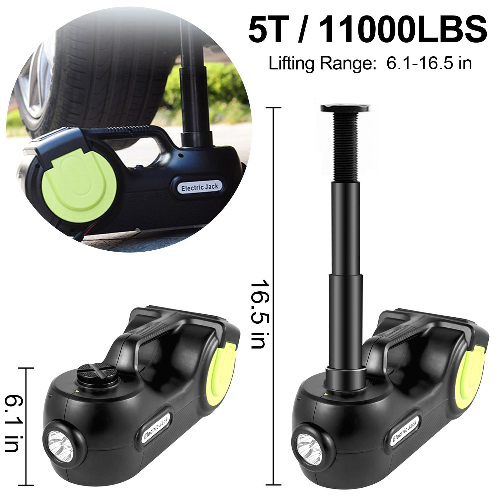 Foto 3 pulgar | Coche Eléctrico Jack Vevor Hidráulico De 5 Toneladas Con Llave De Impacto - Venta Internacional.