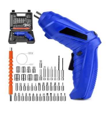 Kit De Desarmador Eléctrico Inalámbrico De 3.6v, 46 Piezas