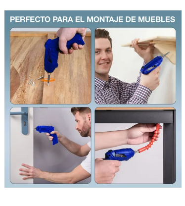 Foto 6 pulgar | Kit De Desarmador Eléctrico Inalámbrico De 3.6v, 46 Piezas