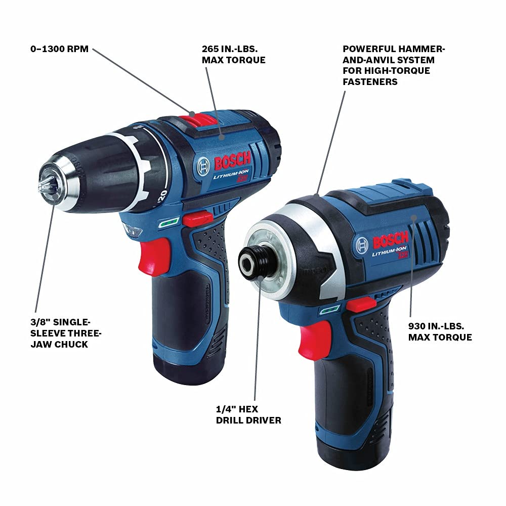 Foto 3 pulgar | Kit Combinado Bosch Clpk22-120 De 12 V Como Máximo, Taladro/destornillador Inalámbrico - Venta Internacional.
