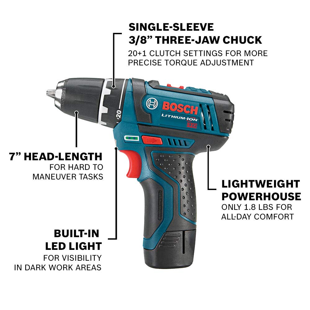 Foto 3 | Kit Combinado Bosch Clpk22-120 De 12 V Como Máximo, Taladro/destornillador Inalámbrico - Venta Internacional.