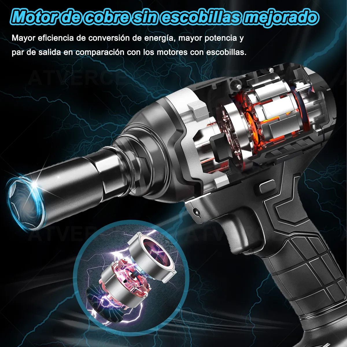 Foto 5 pulgar | Kit Pistola Lab.g Impacto Llave Inalámbrico 600nm 1/2 Bateria Negro