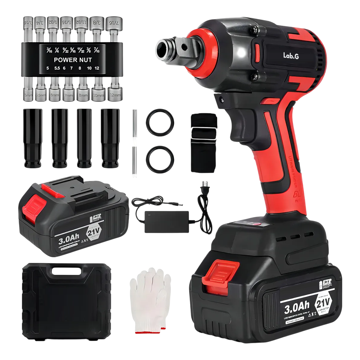 Foto 1 | Llave Impacto Lab.g Inalámbrica 300 nm 600 w con Herramientas