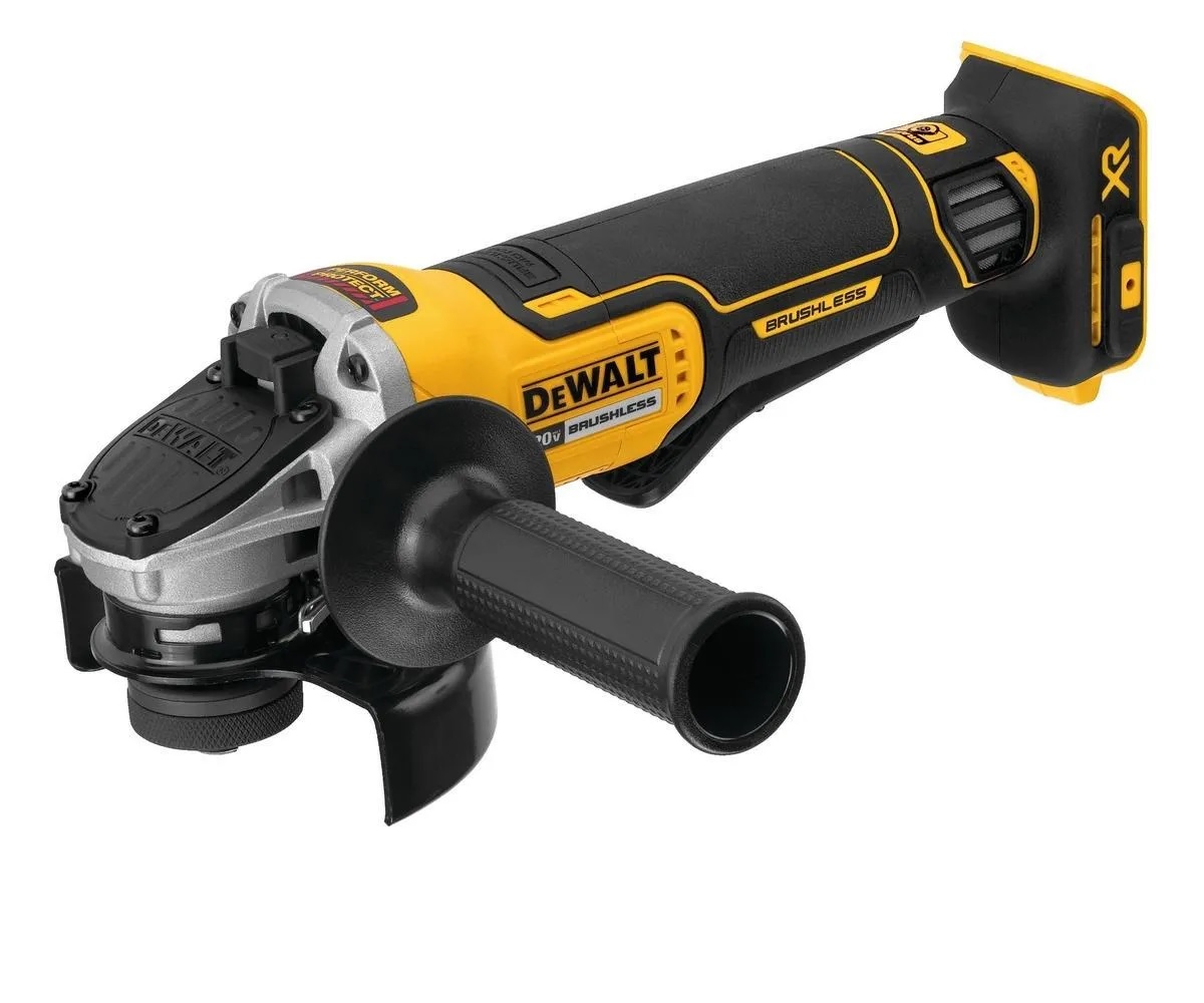 Miniesmeriladora Angular Inalámbrica Dewalt Perform y Protect Dcg413b color Amarillo 850 W