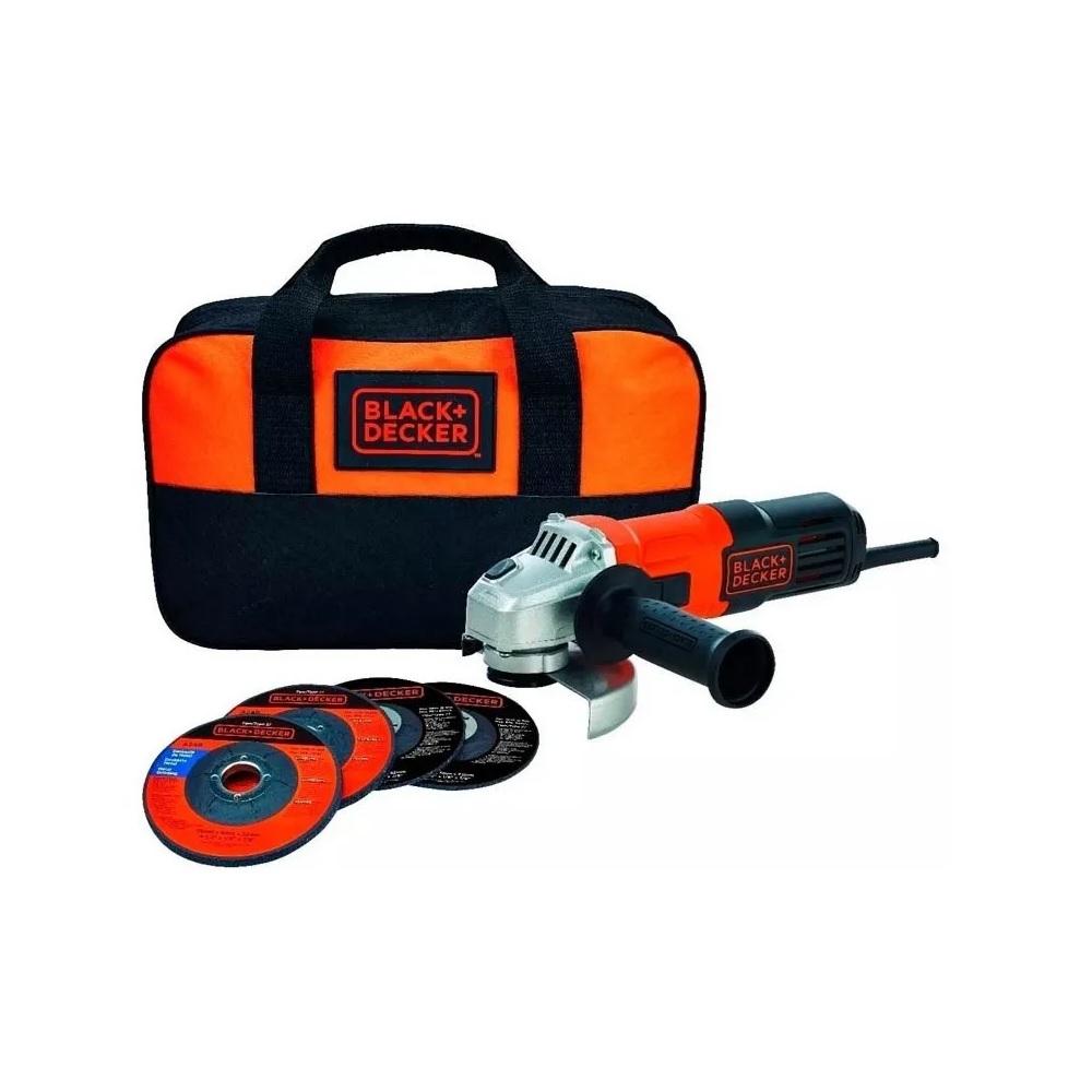 Esmeril de 4 1/2 650w con Bolsa y 4 Discos Black And Decker G650k5