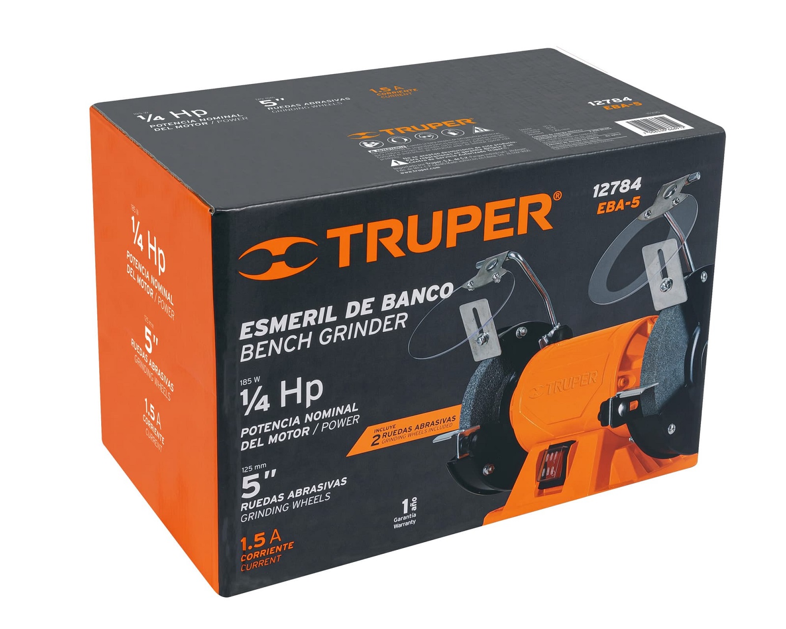 Foto 3 | Esmeril de Banco Truper color Anaranjado de 1/4 Hp