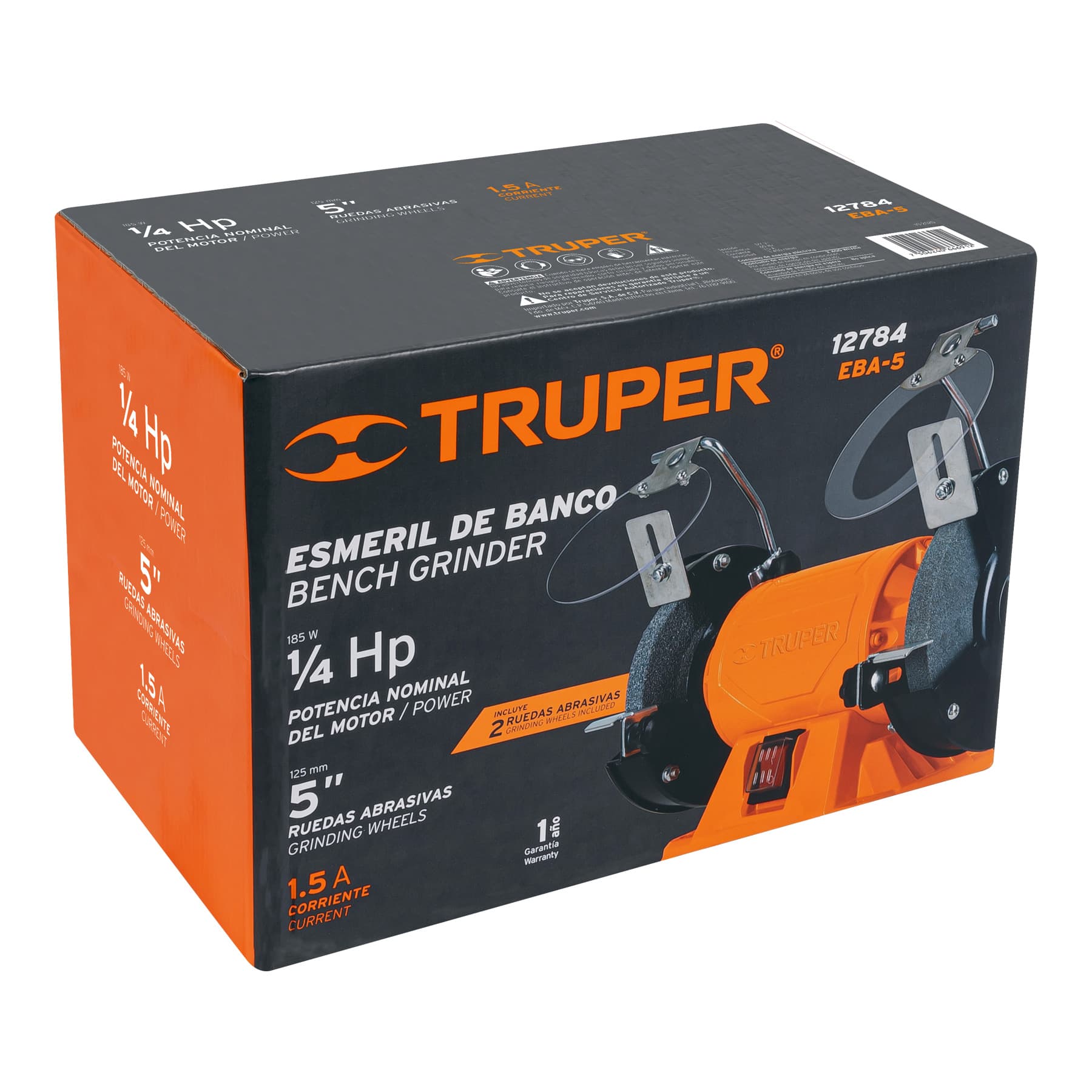 Foto 4 | Esmeril de Banco Truper color Anaranjado de 1/4 Hp
