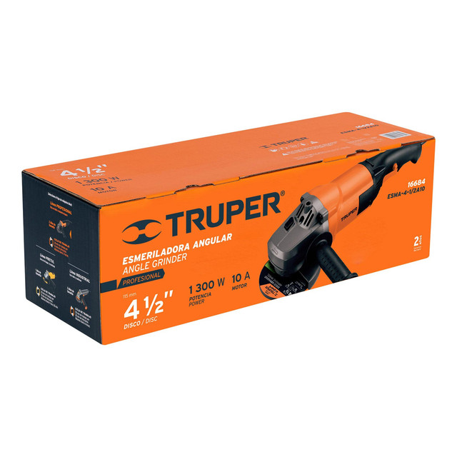 Foto 4 pulgar | Esmeriladora Angular 4-1/2 Truper Profesional 1300 W