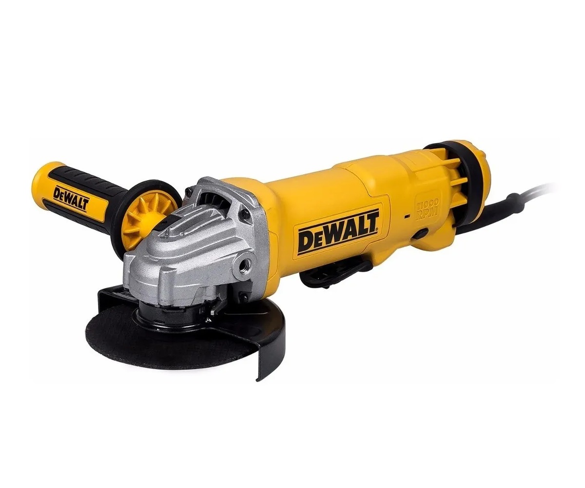 Miniesmeriladora Angular Dewalt DWE4212 color Amarillo