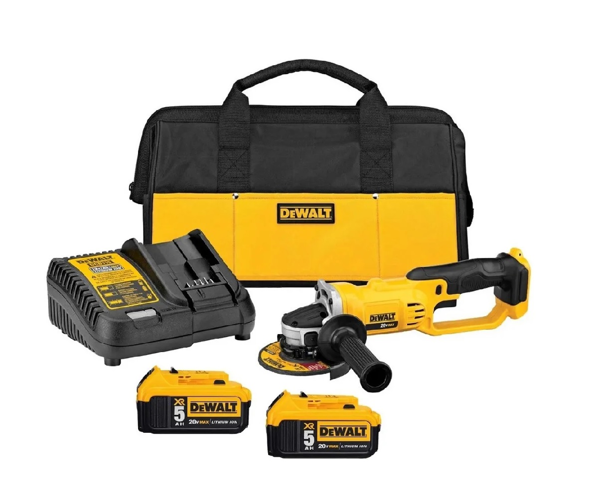 Miniesmeriladora Inalámbrica 20v Dewalt Dcg412p2 4-1/2 más Batería