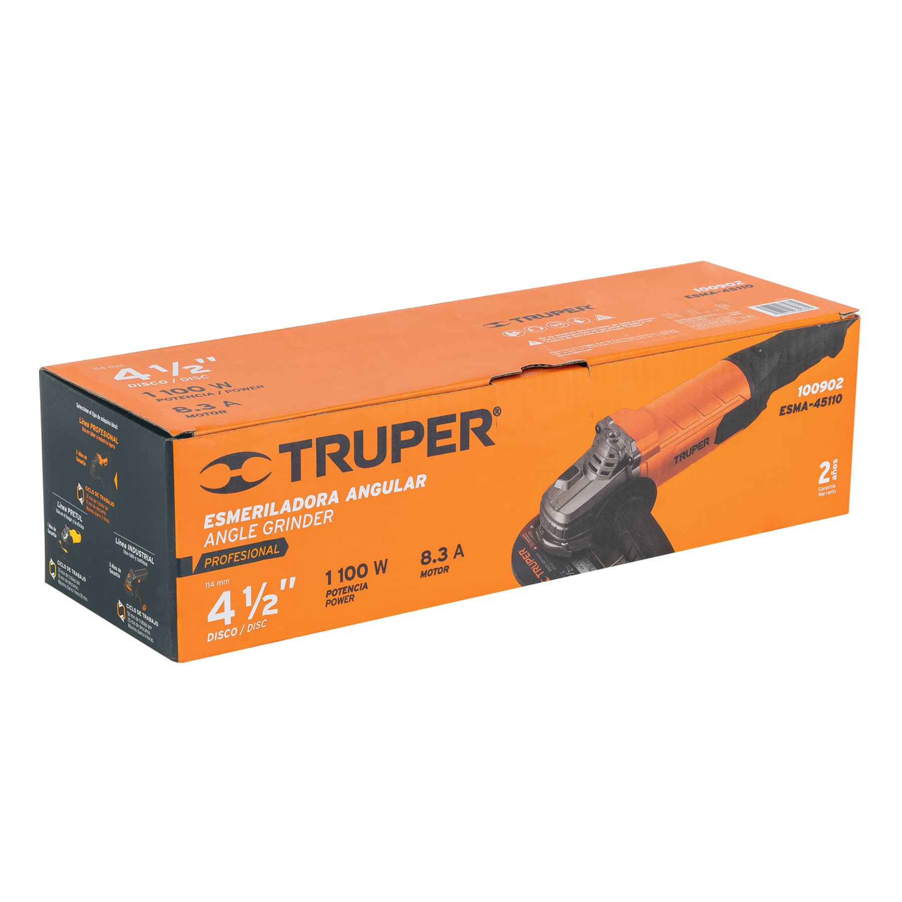 Foto 4 pulgar | Esmeriladora Angular 4-1/2'' 1100 W Profesional Truper color Naranja