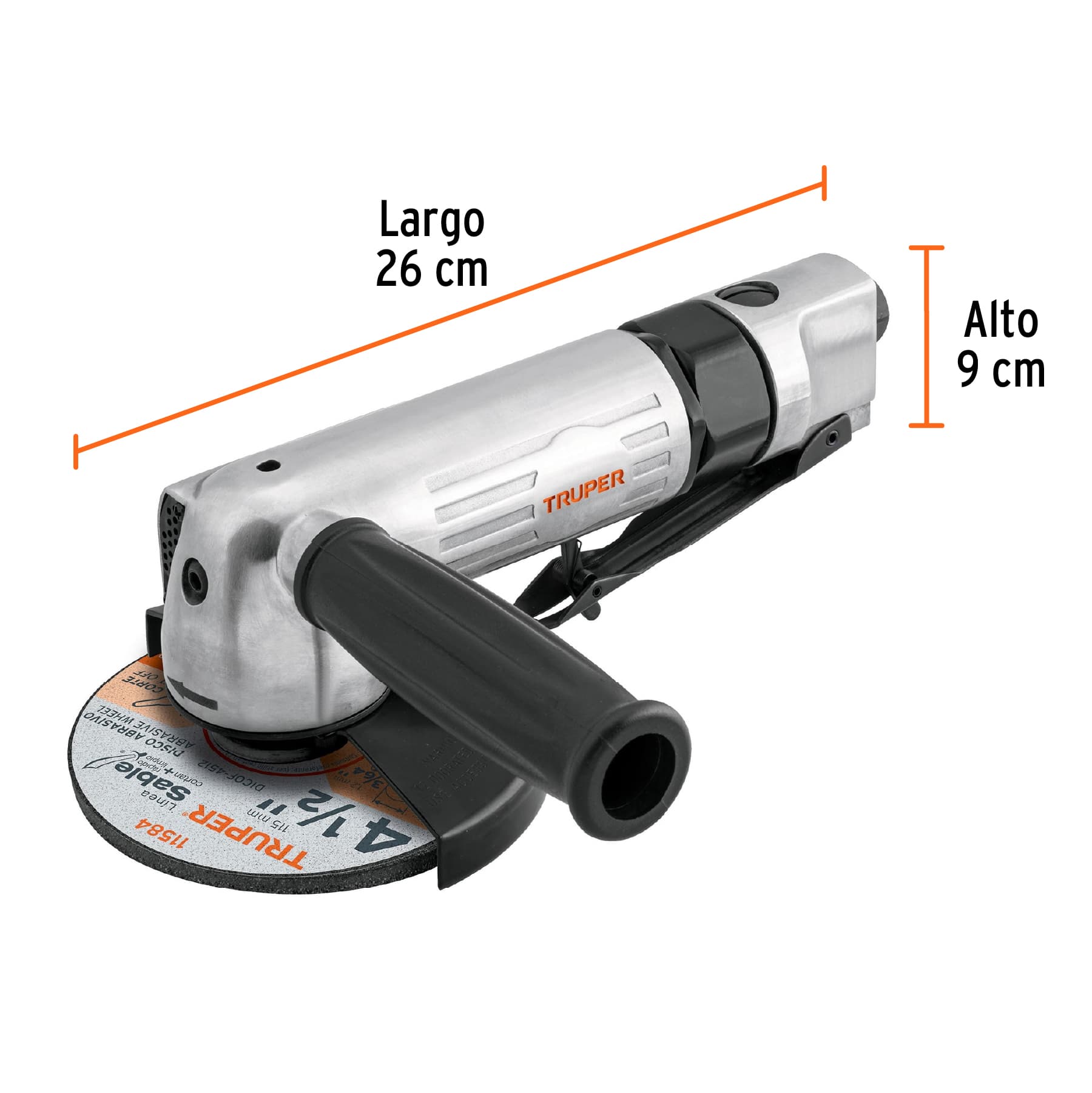 Foto 4 pulgar | Esmeriladora Angular Neumática Truper TPN-875 4-1/2"