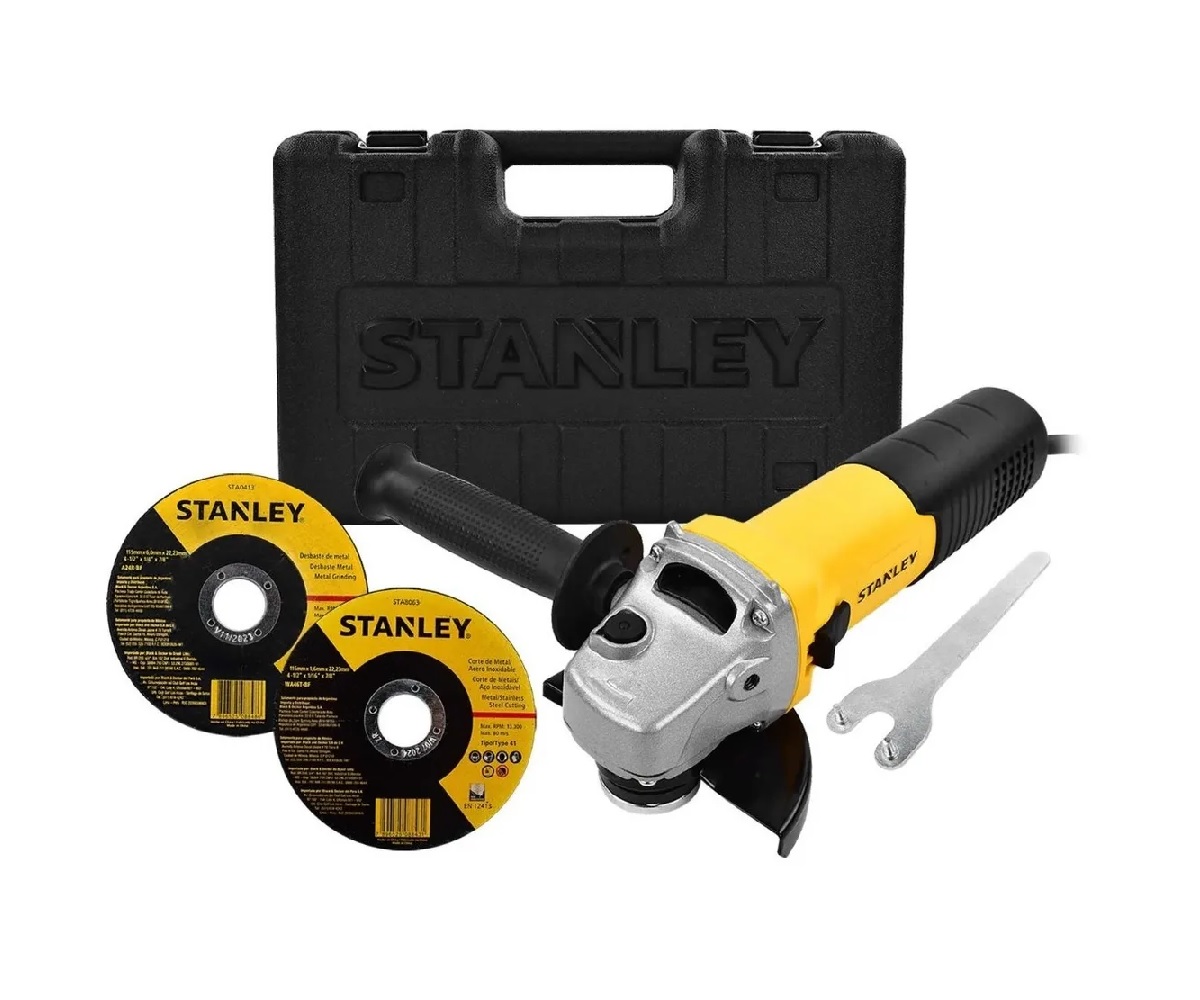 Esmeriladora Angular Stanley Sgs1045kb3 con Accesorios