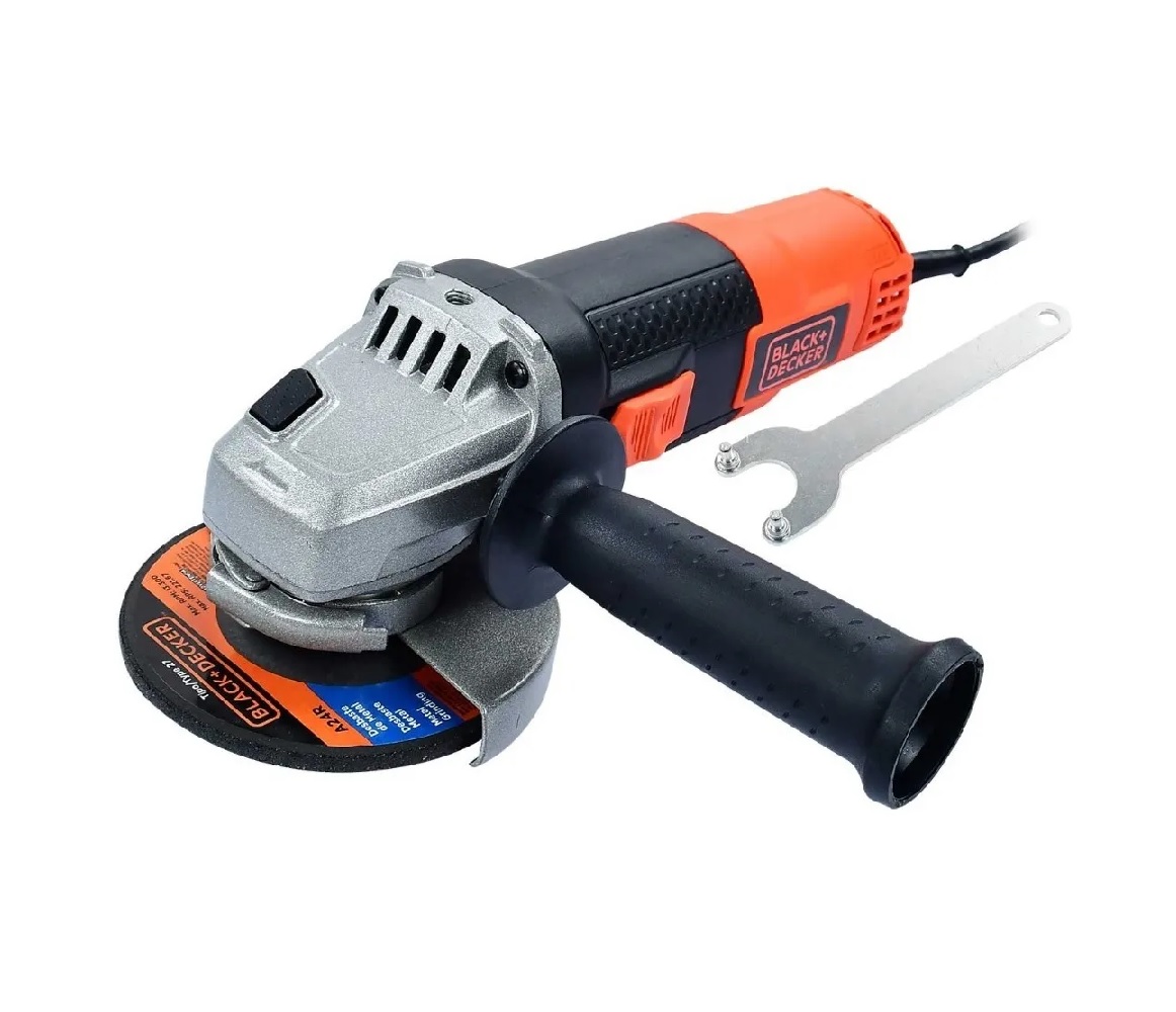 Esmeriladora Angular 4 1/2" con Disco Black+Decker G720 de 800 W