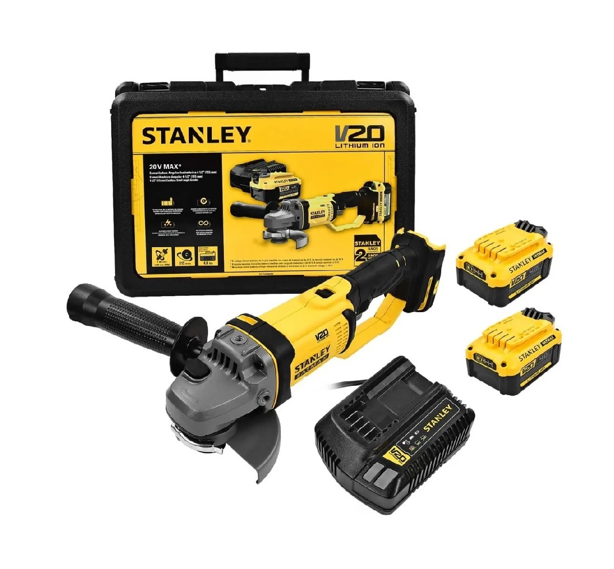 Foto 2 pulgar | Miniesmeriladora Stanley SCG400-B3 20V incluye Accesorios