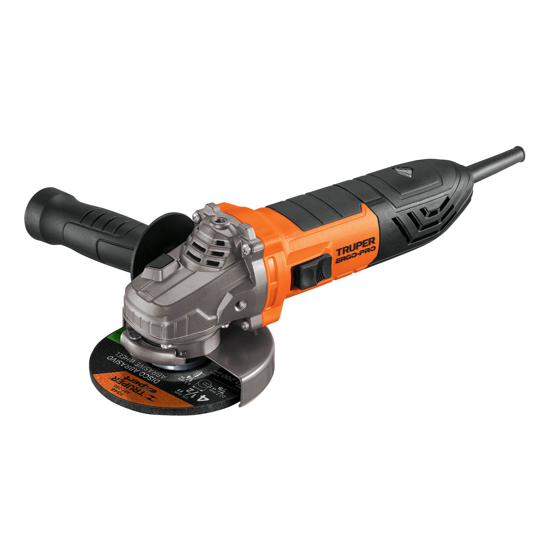 Foto 2 pulgar | Esmeriladora Angular Truper ERGO-45110 color Naranja 4 1/2' 1100 W Ergo Pro