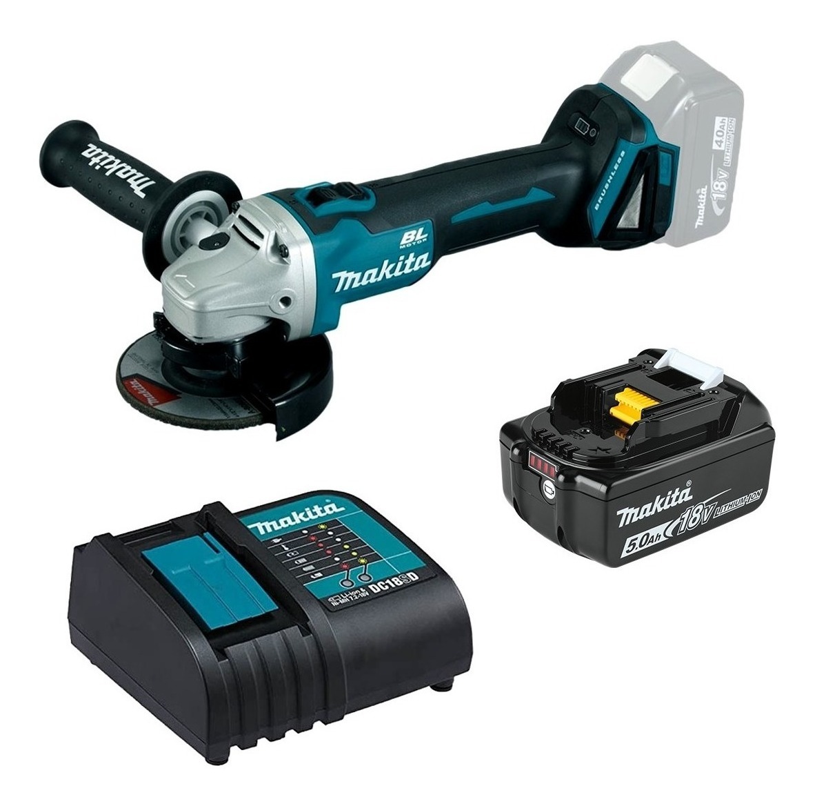 Esmeriladora Amladora 4-1/2'' 18v Inalambr Dga456stx2 Makita