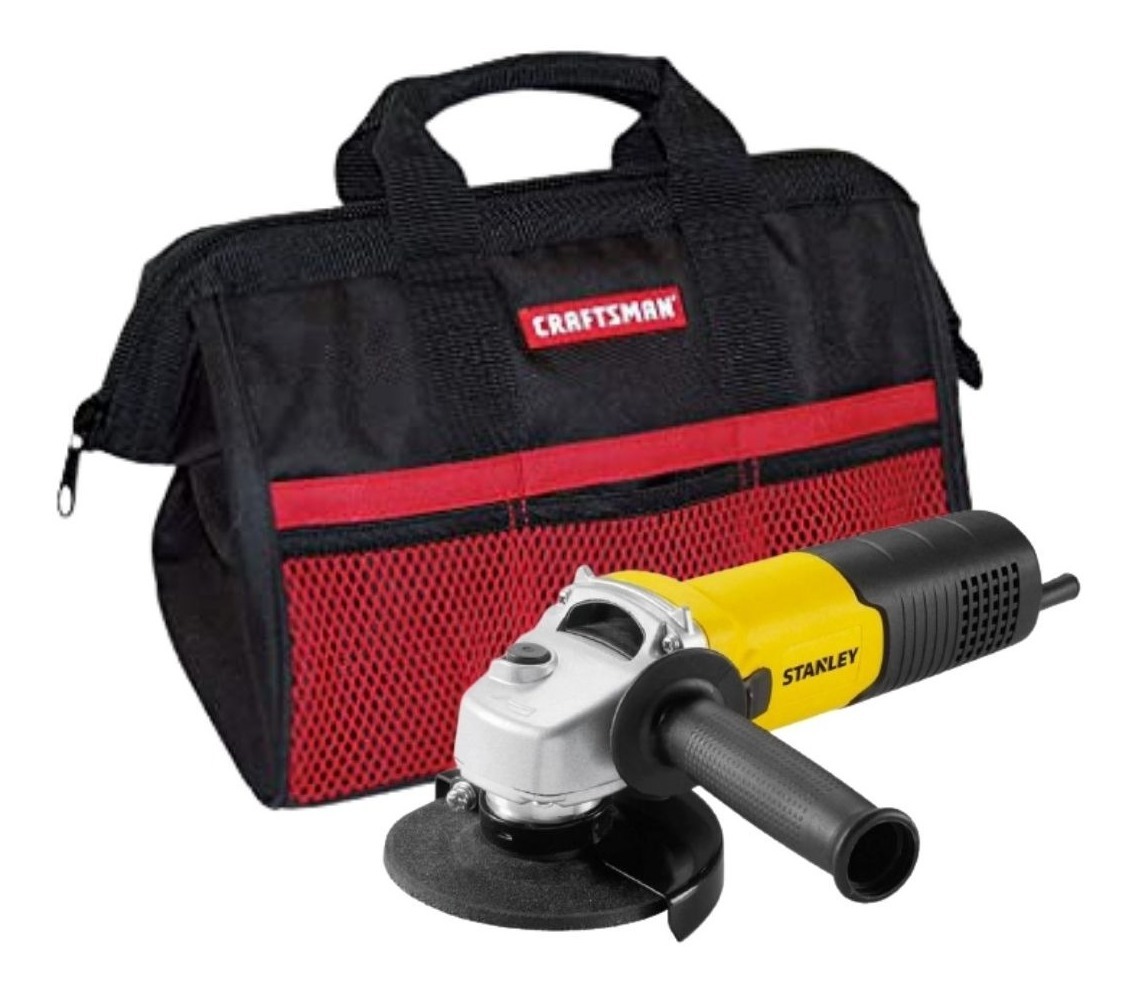 Paquete Mini Esmeriladora 4½ Stanley Bolsa Craftsman Xtrm C