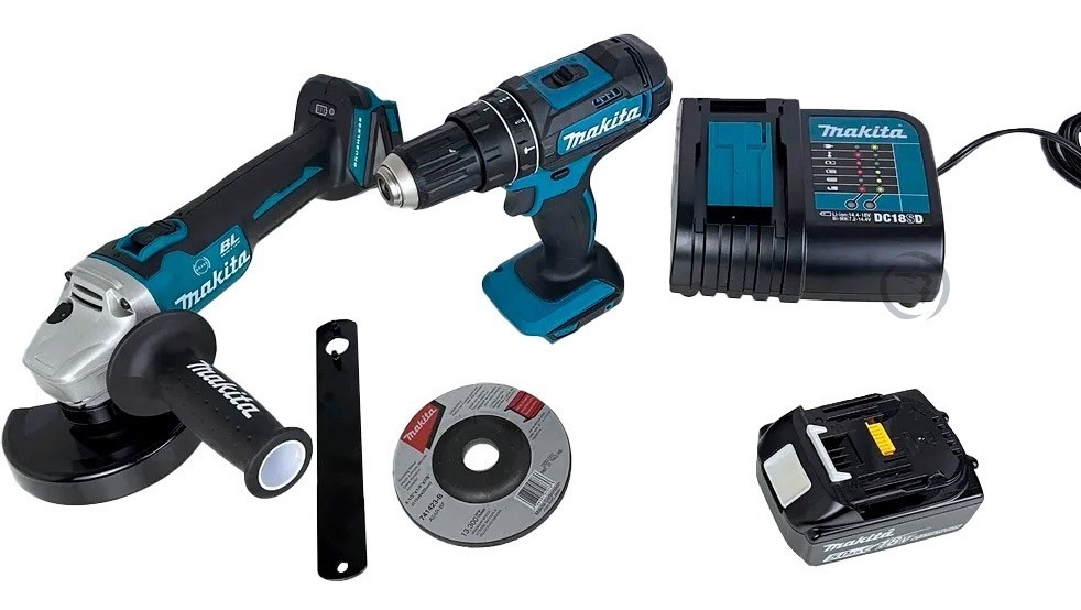 Combo Mini Esmeril Rotomartillo 1/2 5.0ah Makita Dlx2402st