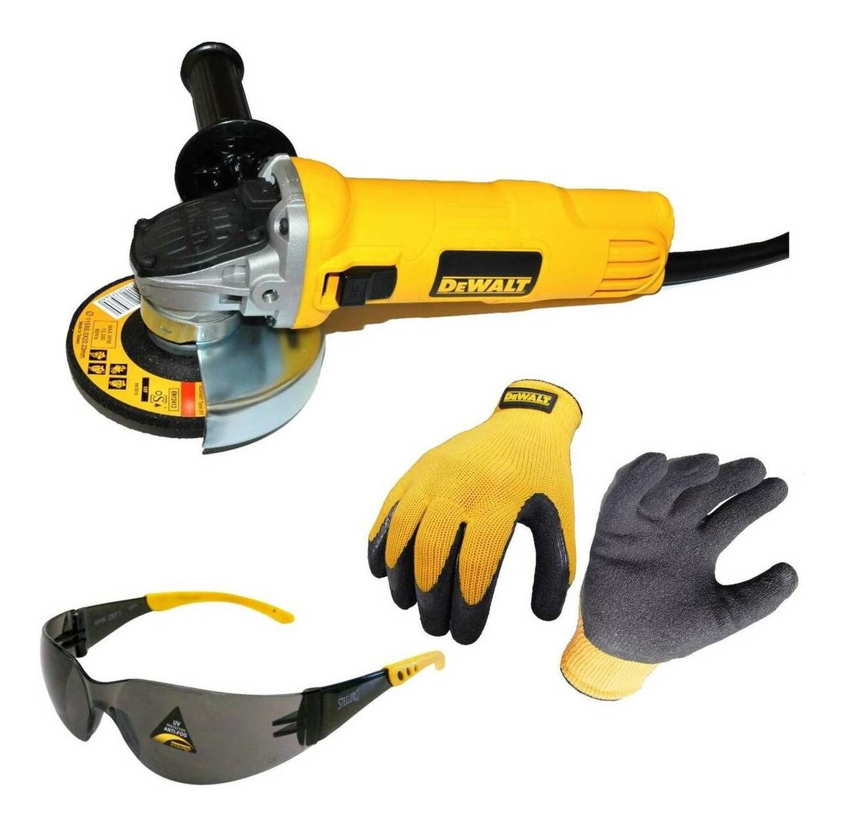 Amoladora Angular 4½ Kit Seguridad Dewalt Dwe4020sib3