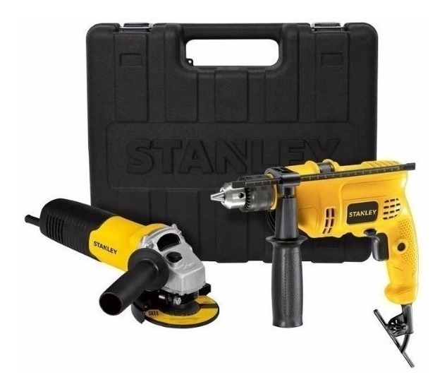 Combo Esmeriladora Y Taladro Stanley 600w Estuche Shg6061ka