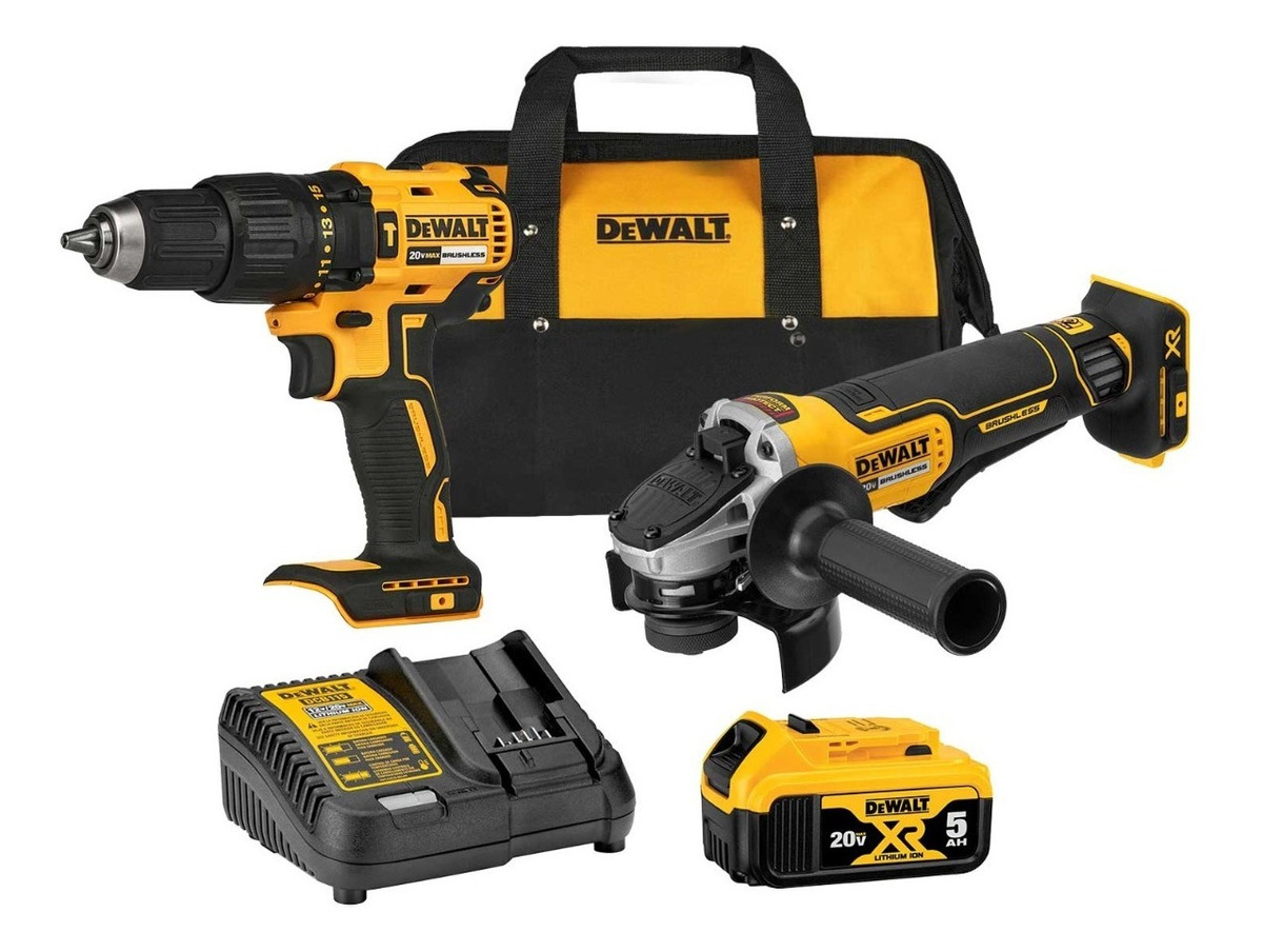 Combo Rotomartillo Dewalt Brushless + Miniesmeriladora 5pul