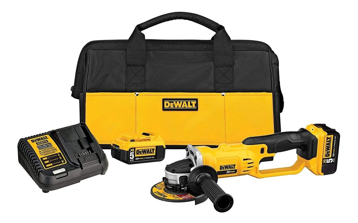 Kit Esmeriladora Angular Inalámbrica Dewalt Dcg412p2